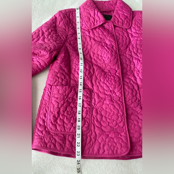 Talbots Quilted Rosette Magenta  Puffer Barn Jacket size Small new with Tags - Picture 14 of 16